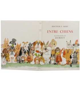 MERY (Docteur F. ). Entre chiens. Illustrations d'Albert Dubout. Bradel maroquin noir