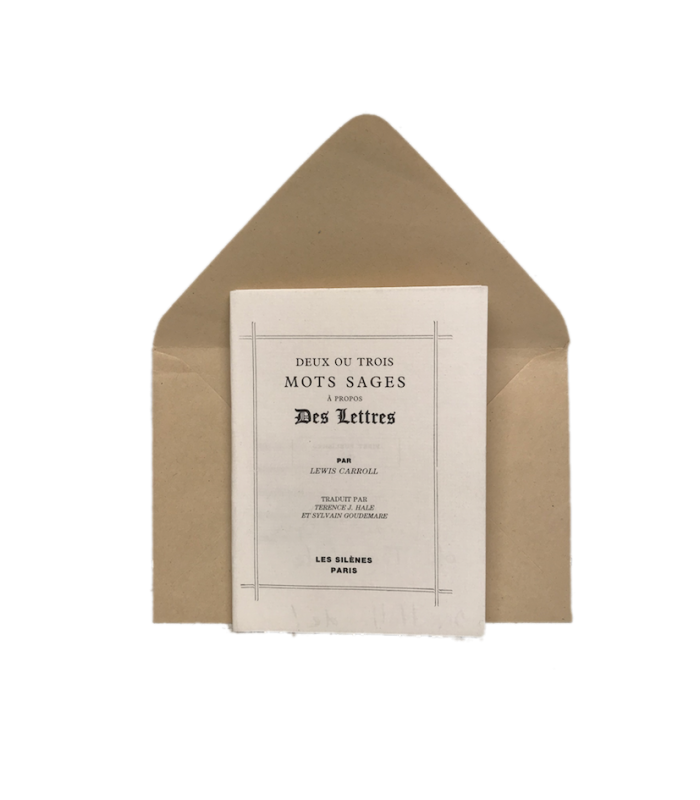 CARROLL (Lewis). La Fourchette et l'Esprit. Traduction de Térence J. Hale et Sylvain Goudemare.