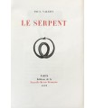 VALERY (Paul). Le Serpent. Edition originale. Illustrations de Paul Vera.