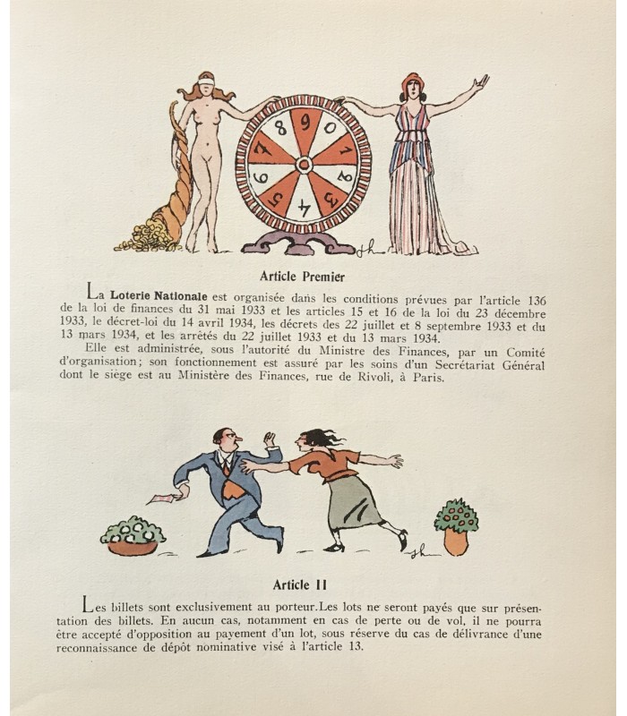 [HEMARD (Joseph)] Le Règlement de la Loterie nationale vu par Joseph Hémard
