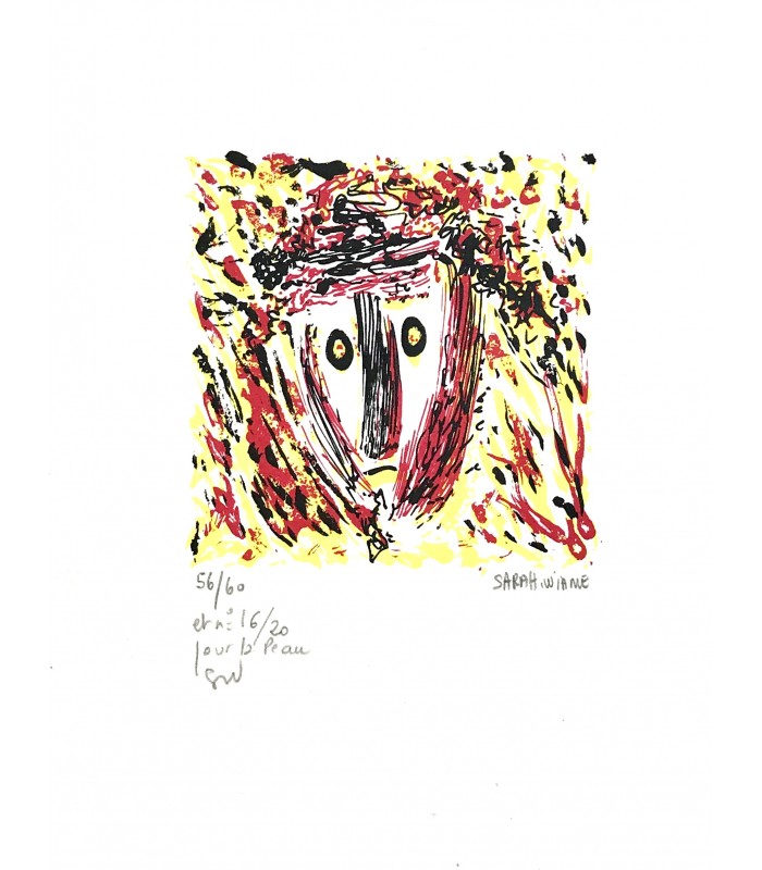 HOUELLEBECQ (Michel). La Peau. Poèmes. Edition originale. Collages de Sarah Wiame.