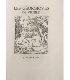 VIRGILE. Les Géorgiques. Texte bilingue. Gravures sur bois d'Aristide Maillol. Reliure de Manuel Gérard