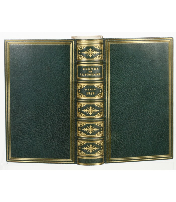 LA FONTAINE (Jean de). Contes et nouvelles. 1858. Reliure de R. Petit. Exemplaire sur vélin.