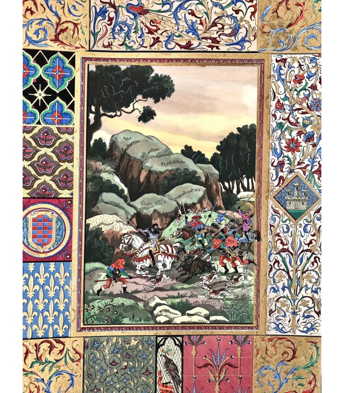 FERRIERES (Henry de). Le Livre du Roy Modus et de la Royne Ratio. Enluminures d'Arnaud Ansaldi et hors-texte de Jean Gradassi.