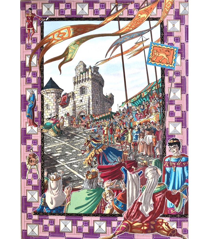 [TROUBADOURS DU DOUZIEME SIECLE] Les Grands Troubadours. Illustrations et enluminures d'Ansaldi.