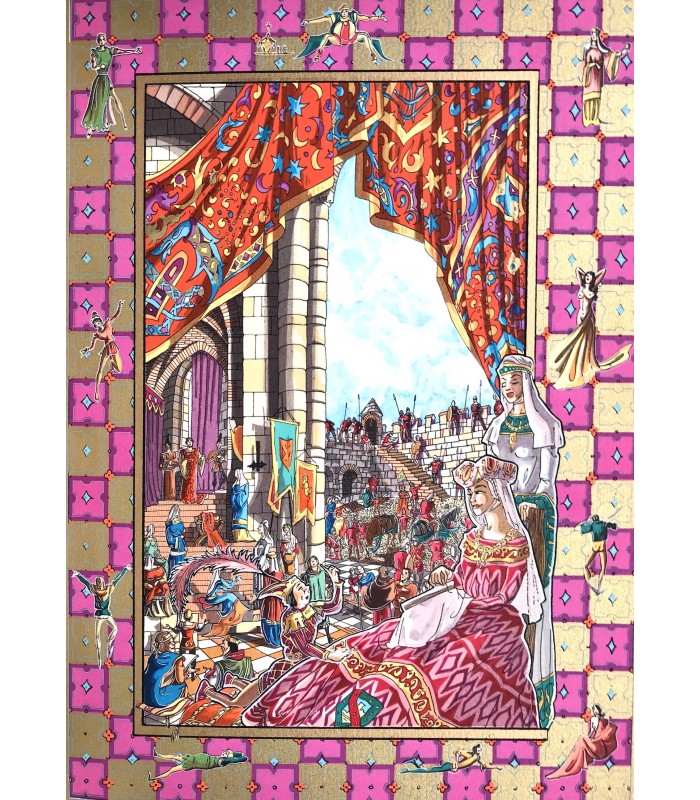 [TROUBADOURS DU DOUZIEME SIECLE] Les Grands Troubadours. Illustrations et enluminures d'Ansaldi.