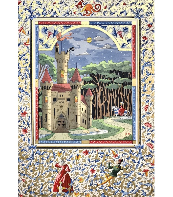 FABLIAUX DU MOYEN-AGE. Miniatures en couleurs de Lucy Boucher.