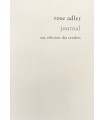 ADLER (Rose). Journal 1927-1959. Edition établie et présentée par Hélène Leroy. Edition originale.