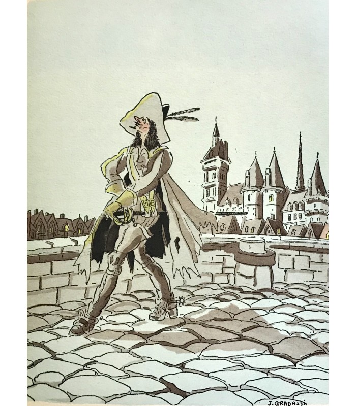 GAUTIER (Théophile). Le Capitaine Fracasse. Illustré d'aquarelles originales de Jean Gradassi. Reliure de Mativet.