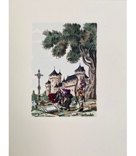VILLON (François). Les Repeues franches, suivies du Monologue. Miniatures originales de Jean Gradassi.