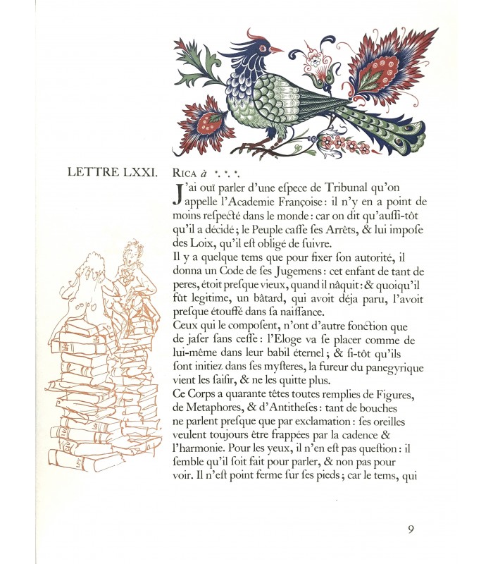 MONTESQUIEU (Charles de). Lettres persanes. Illustrées par André Hubert.
