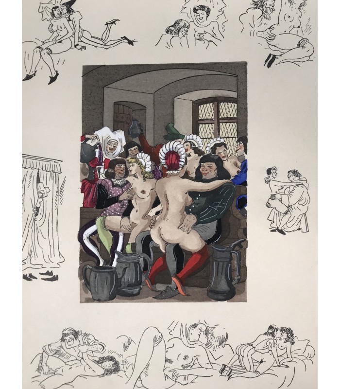 RABELAIS (François). Pantagrueline prognostication, suivie de la Sciomachie. Miniatures originales de Jean Gradassi.