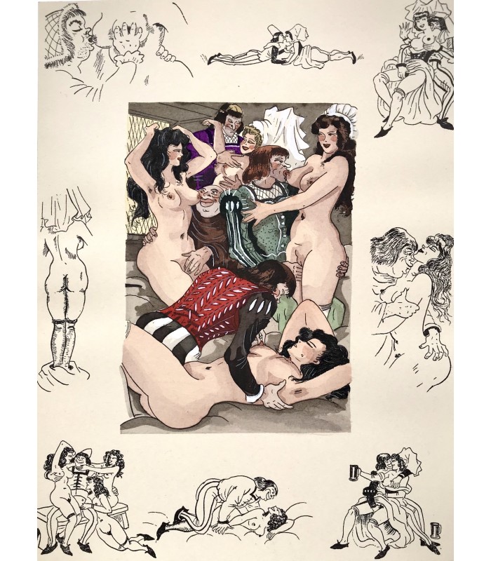 RABELAIS (François). Pantagruéline prognostication, suivie de la Sciomachie. Miniatures originales de Jean Gradassi.