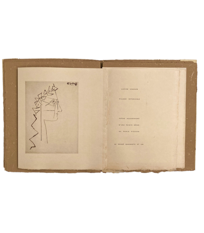 SCHELER (Lucien). Sillage intangible. Poème accompagné d'une pointe sèche de Pablo Picasso. Edition originale.