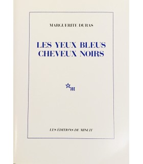 DURAS (Marguerite). Les Yeux bleus, cheveux noirs. Edition originale.