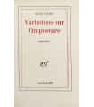 FAURE (Lucie). Variation sur l'Imposture. Edition originale. Envoi autographe.