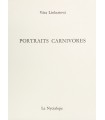 LINHARTOVA (Véra). Portraits carnivores. Dessin d'Henri Michaux. Edition originale.
