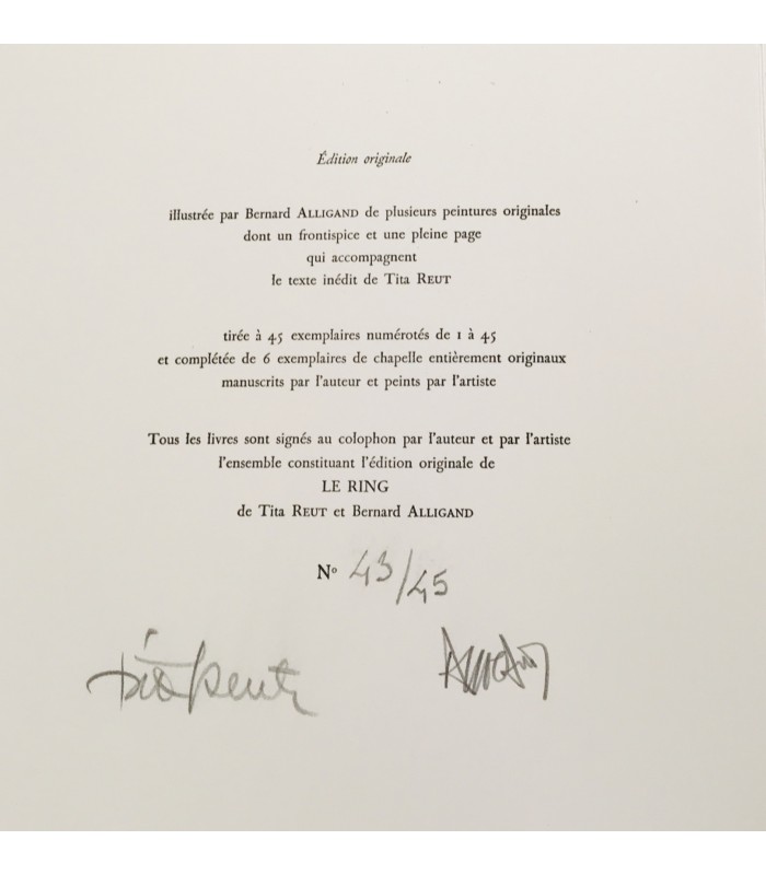 REUT (Tita). Le Ring. Compositions originales de Bernard Alligand. Edition originale.