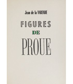 LA VARENDE (Jean de). Figures de proue. Illustration de H. Cols. Edition originale.