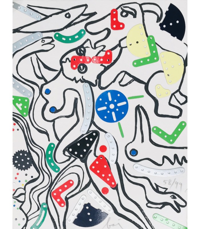 VERDET (André). Comme Le Comme Dans Son Comme. Illustrations d'Enrico Baj. Edition originale