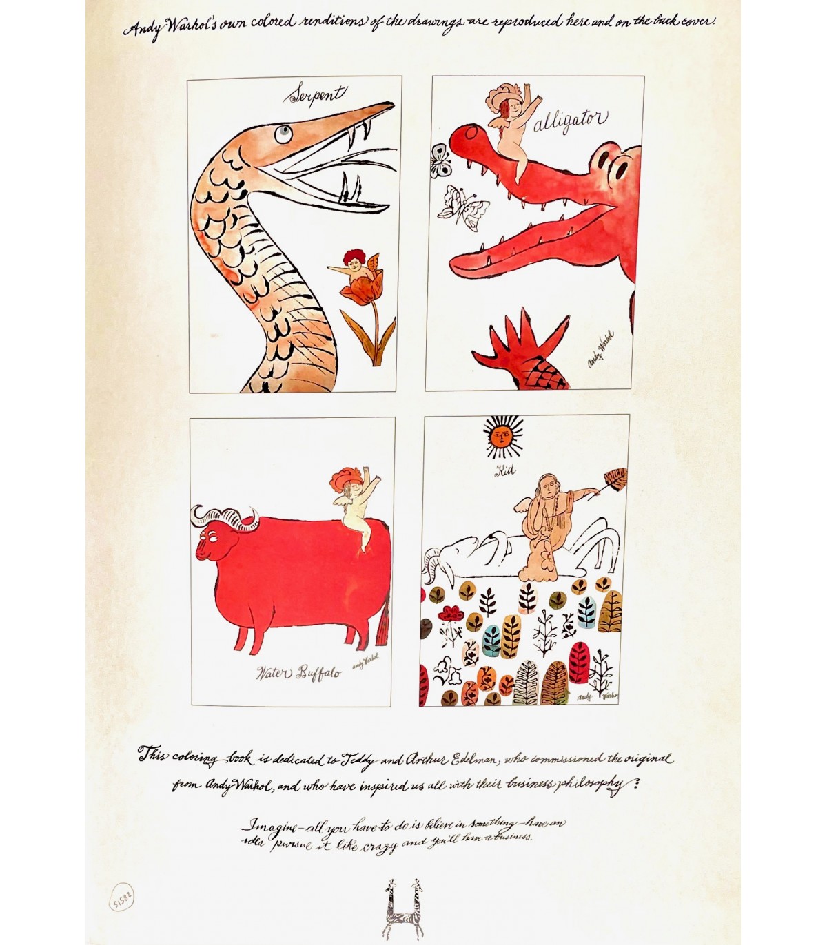 WARHOL (Andy). A coloring book. Drawings by Andy Warhol.