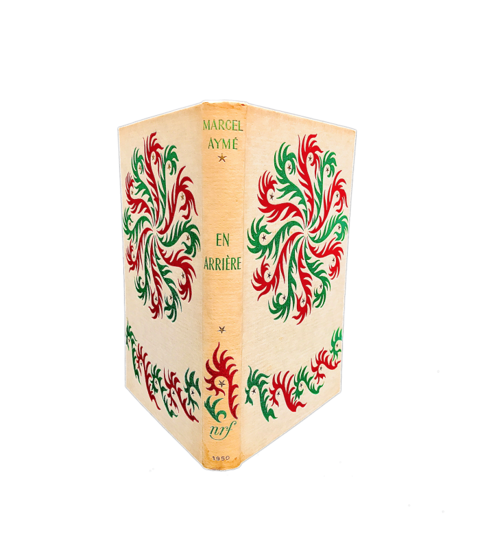 AYME (Marcel). En arrière. Nouvelles. Edition originale. Cartonnage NRF relié d'après une maquette de Paul Bonet.