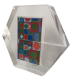 VASARELY (Victor). Hexagone. Edition originale de ces quatre albums publiés par les Laboratoires Pfizer. Livre-objet.