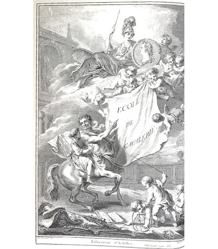 LA GUERINIERE (François Robichon de). Ecole de cavalerie. Illustrations gravées d'après Charles Parrocel.
