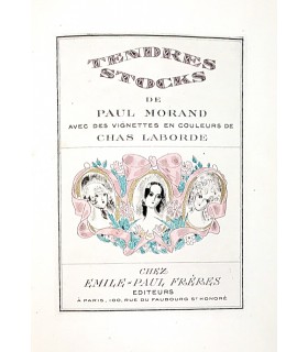MORAND (Paul). Tendres stocks. Vignettes en couleurs de Chas-Laborde. Reliure de Marion Blin.
