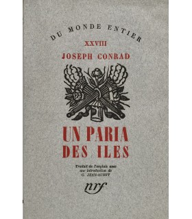 CONRAD (Joseph). Un paria des îles. Edition originale de cette première traduction française.