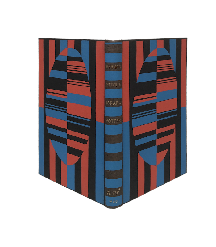 MELVILLE (Herman). Israël Potter. Edition originale. Cartonnage NRF relié d'après la maquette de Mario Prassinos.