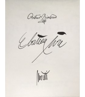 RIMBAUD (Arthur). Le Bateau ivre. Illustrations en couleurs et texte manuscrit de Moretti.