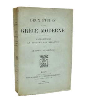 GOBINEAU (Le comte de). Deux études sur la Grèce moderne. Edition originale.