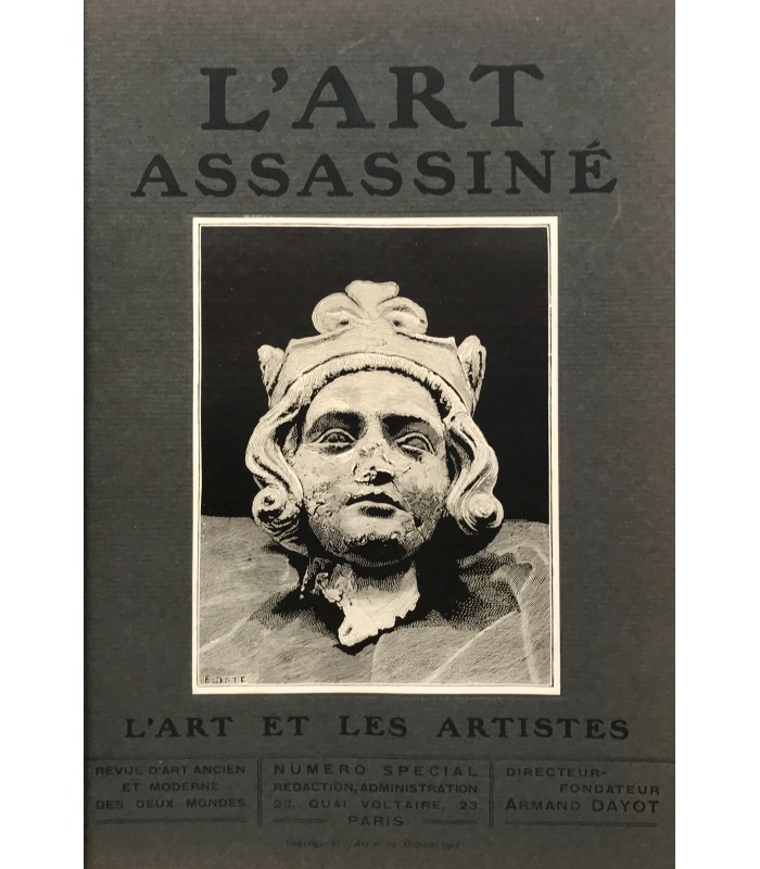 [GUERRE 14-18] MAUCLAIR (Camille). L'Art assassiné. Reliure par Henri Creuzevault. Illustrations d'Eugène Dété.