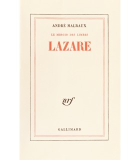 MALRAUX (André). Lazare. Edition originale.