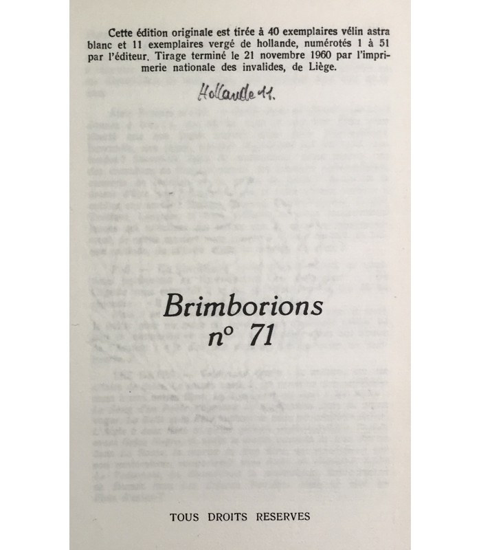 COCTEAU (Jean). Notes sur le Testament d'Orphée. Edition originale.