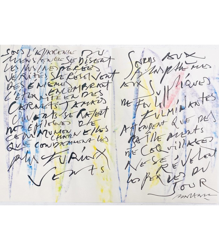 BALTAZAR (Julius). Couteaux tirés à 4 épingles. Edition originale. Gravure originale et manuscrit autographe d'un des poèmes.