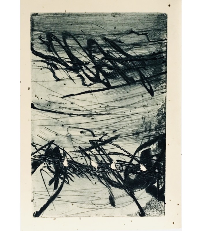 BALTAZAR (Julius). Couteaux tirés à 4 épingles. Edition originale. Gravure originale et manuscrit autographe d'un des poèmes.