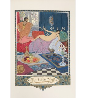 TOUSSAINT (Franz). Le Jardin des caresses. Illustrations de Léon Carré. reliure ornée de 2 compositions originales non signées.