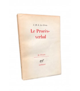 LE CLEZIO (J. M. G. ). Le Procès-verbal. Edition originale du premier roman de Le Clézio, qui a obtenu le Prix Renaudot.