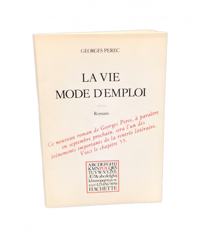 PEREC (Georges). La Vie mode d’emploi. Edition originale.