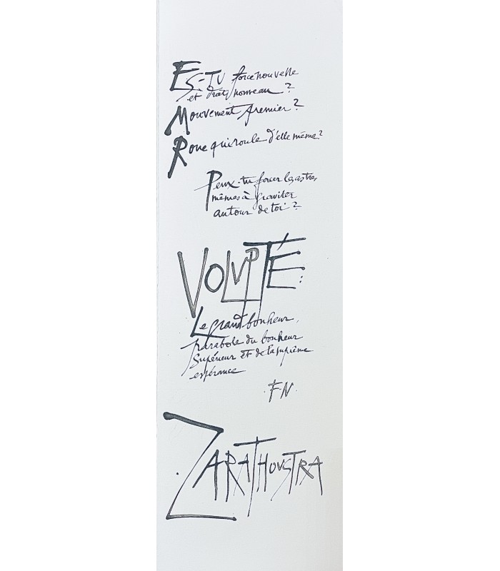 NIETZSCHE (Friedrich). Le Chant de la nuit. Gravures de Trémois. Chemise de veau noir ornée d'un décor typographique doré.