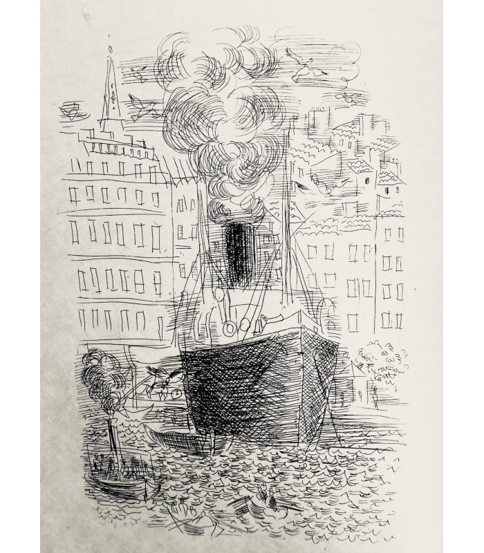 MONTFORT (Eugène). La Belle-Enfant ou l'Amour à quarante ans. Illustrations de Raoul Dufy. Reliure de Anthoine-Legrain.