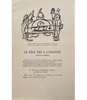 VOLLARD (Ambroise). Le Père Ubu à l'aviation. Croquis par Pierre Bonnard. Edition originale de cette courte tragédie.