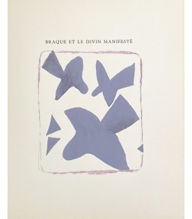 BENOIT (Pierre-André). Braque et le divin manifesté. Edition originale, illustrée par Georges Braque de 2 pochoirs.