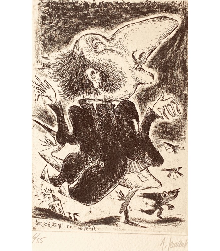 VIALATTE (Alexandre). L'Oiseau du mois. Illustrations d'Albert Leman. Edition originale.