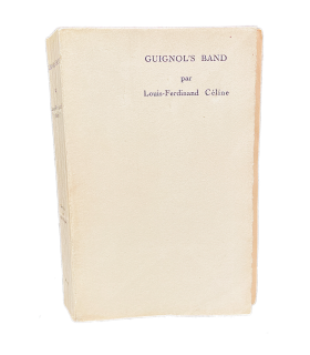 CELINE (Louis-Ferdinand). Guignol's band. Edition originale, illustrée d'une photographie reproduite en noir et blanc.