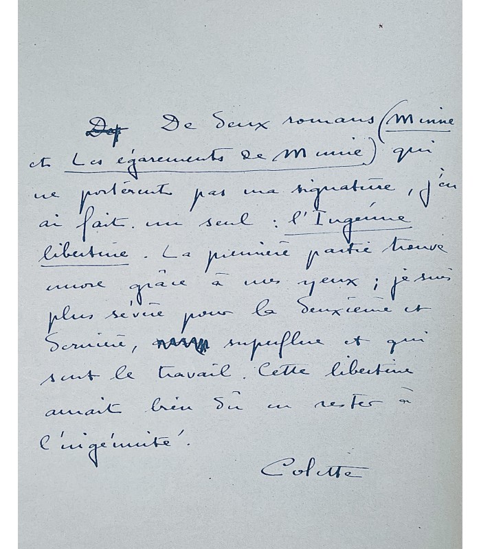 COLETTE WILLY. L'Ingénue libertine. Eaux-fortes de Louis Icart. Reliure de Godelieve.