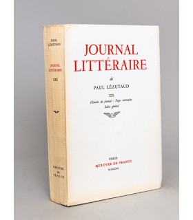 LEAUTAUD (Paul). Journal littéraire. 1893-1956. Histoire du journal. Pages retrouvées. Index général. Edition originale.