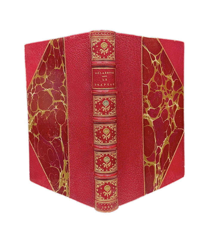 CLARETIE (Jules). Le Drapeau. Reliure de Michel Ritter. Exemplaire sur vergé enrichi d'aquarelles originales.